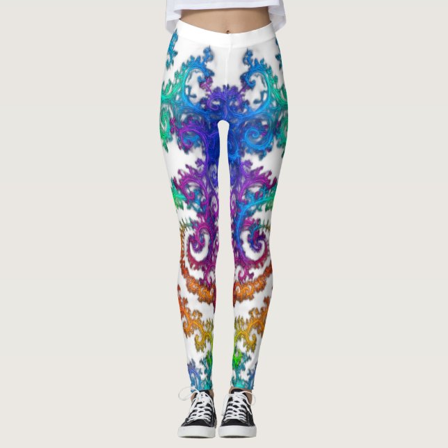 Neon Cosmos Spiral Leggings (Devant)