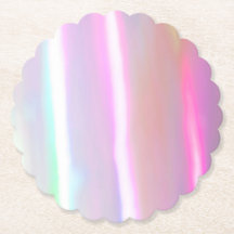Neon Cotton Candy Paper Coaster
