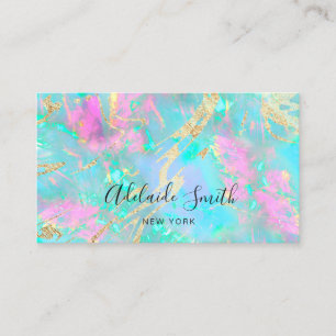 néon couleurs pastel opal texture carte de visite
