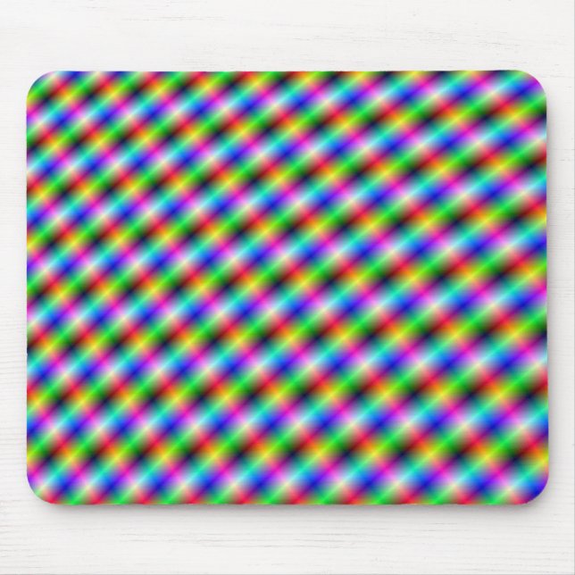 Neon Crosshatch Mousepad (Front)