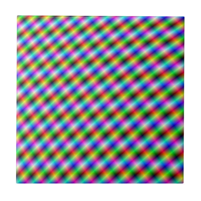 Neon Crosshatch tile (Front)