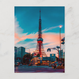 Neon Crown of Tokyo: Tokyo Tower in the Heart 2026 Holiday Postcard