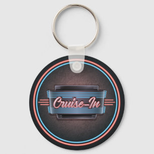 Neon Cruise-In Keychain