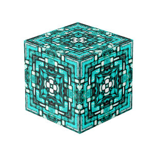 Neon-Cyan Imagination Cube