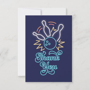 Neon Cyber Bowling Carte de remerciements