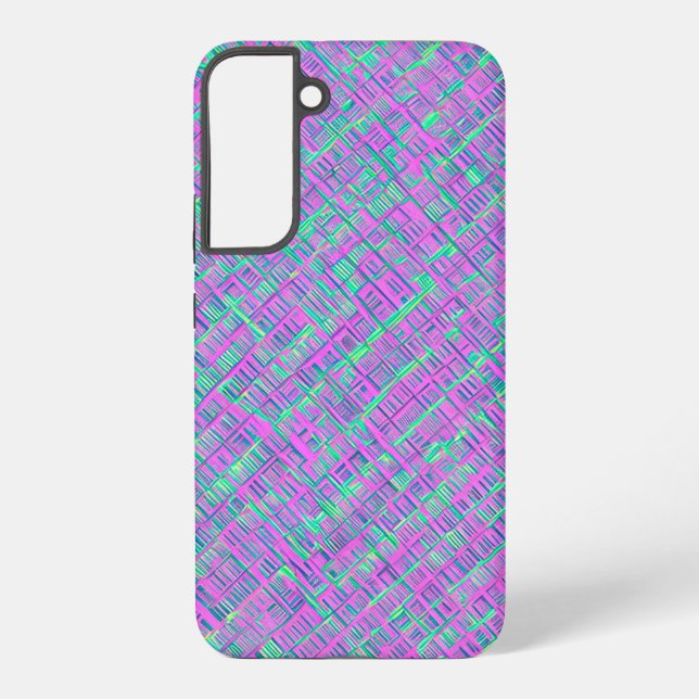 Neon Cyber Grid Samsung Galaxy S22+ Case (Back)