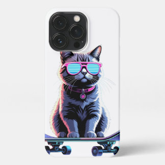 Neon Cyberpunk Cat – Phone Design Collection iPhone 13 Pro Case