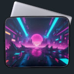 Neon Cyberpunk Cityscape Synthwave Retro Tech Laptop Sleeve<br><div class="desc">Protect your most valuable tech in spectacular, retro-futuristic style with this vibrant laptop sleeve. Perfect for coding sessions at the coffee shop, commuting to class, or traveling for work, this padded case ensures your device remains safe from everyday bumps and scratches. The design is a love letter to synthwave and...</div>