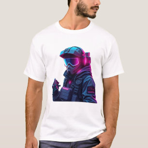 Neon Cyberpunk Tactical Unit T-Shirt