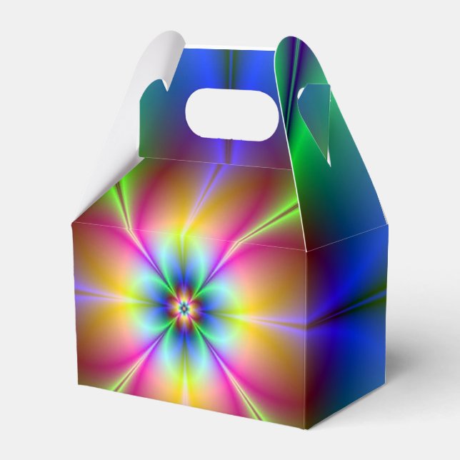 Neon Daisy Favor Box (Front Side)