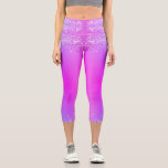 Neon Dance Capri Leggings Purple Pink Glitter<br><div class="desc">Modern Purple Pink Neon Glitter Sparkle Drips Dance Capri Leggings - Add Your Unique Text - Make Your Special Gift - Resize and move or remove and add text / elements with customization tool. Design by MIGNED. Please see my other projects. You can also transfer this designs to more than...</div>