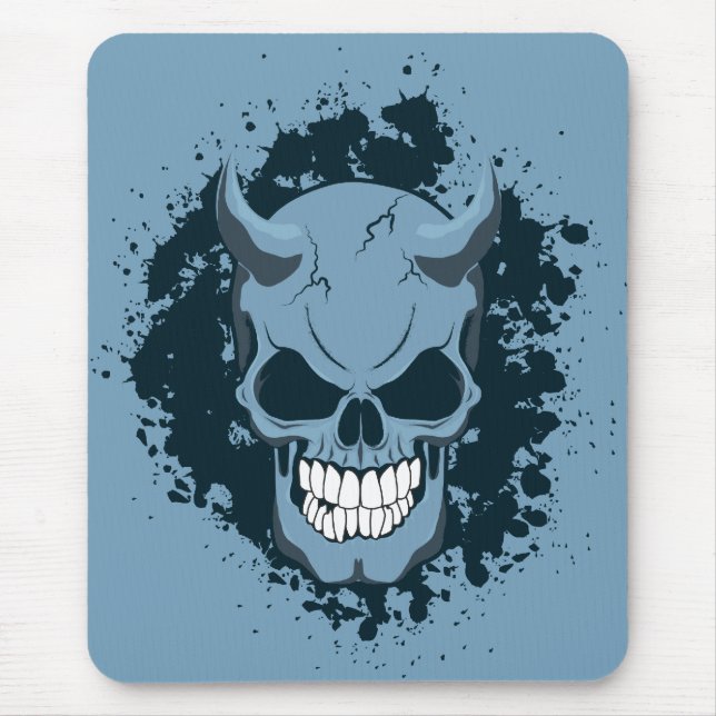 Neon Demon Skull Mouse Pad (Front)