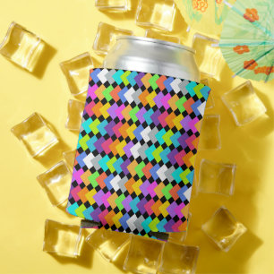 Neon Diamonds Can Cooler