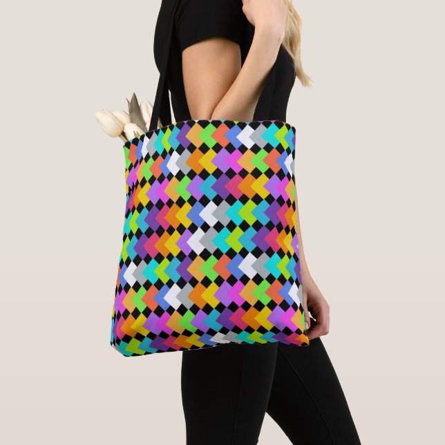 Neon Diamonds  Tote Bag (Close Up)
