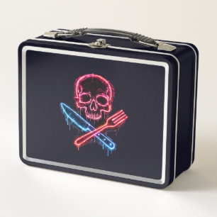 Neon Dinner Food Metal Lunch Box