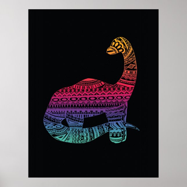 Neon Dino Poster 1 (Front)