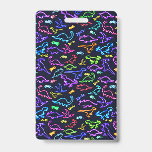 Neon Dinosaurs Badge
