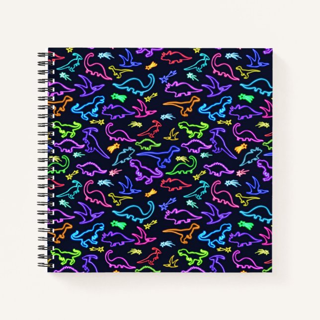 Neon Dinosaurs Notebook (Front)