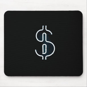 Neon Dollar Sign Mouse Pad