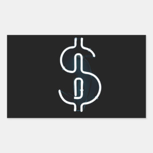 Neon Dollar Sign Sticker