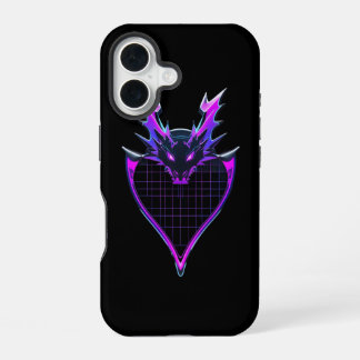 Neon dragon art iPhone 16 case