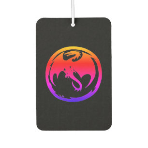 Neon Dragon black car air freshener