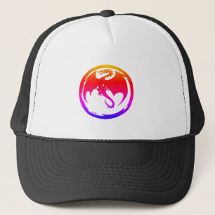 Neon Dragon black trucker hat