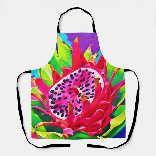 Neon Dragon Fruit Splendour Apron (Front)