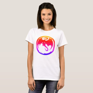 Neon Dragon women white t-shirt