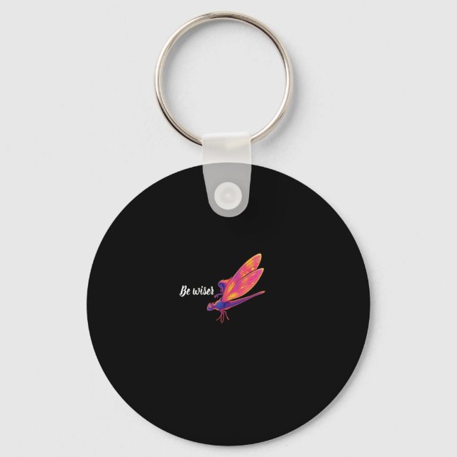 Neon Dragonfly keycha– Aesthetic Nature Transforma Keychain (Front)