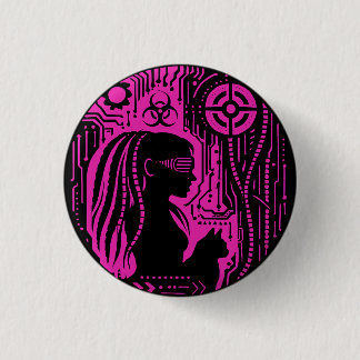 Neon Dread Protocol 1 Inch Round Button