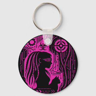 Neon Dread Protocol Keychain