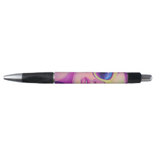 Neon Dream Girl with Floral Sunglasses Pen