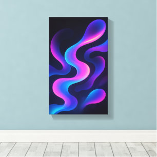 Neon Dreams Abstract Wall Art Modern Colorful