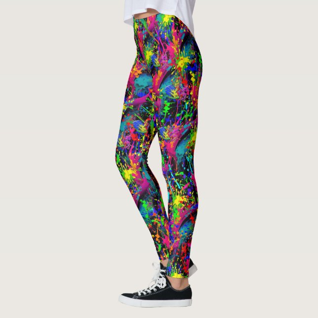 Neon Dreams CBDOilPrincess  Leggings (Left)