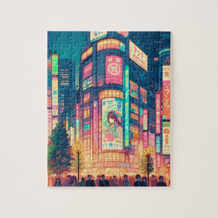 Neon Dreams of Shibuya Jigsaw Puzzle