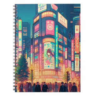 Neon Dreams of Shibuya Notebook