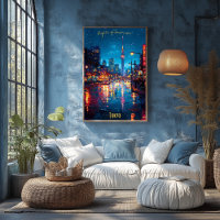 Neon Dreams of Tokyo - Shimmering City Reflections