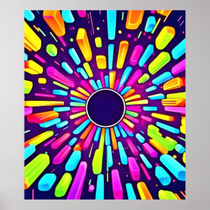 Neon Dreamscape: A Psychedelic Journey Poster