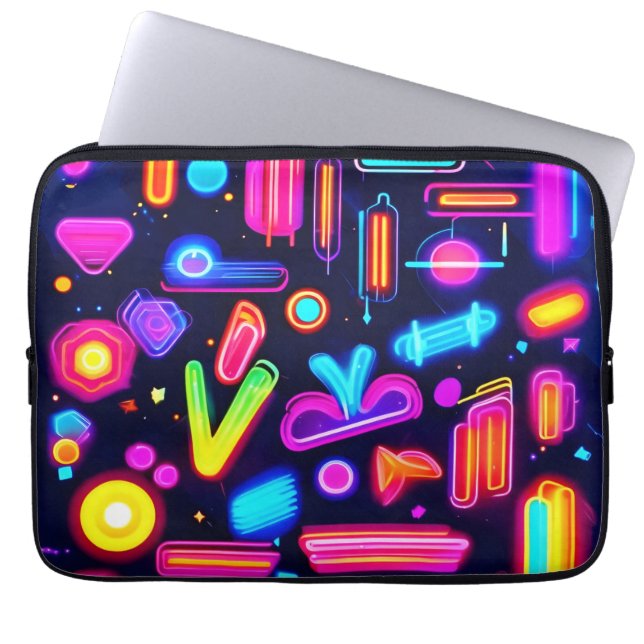 Neon Dreamscape Symphony Laptop Sleeve (Front)