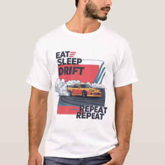 Neon Drifting Car T-Shirt Eat, Sleep, Drift