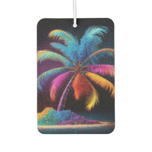 Neon Dusk: A Surreal Island Dream Air Freshener