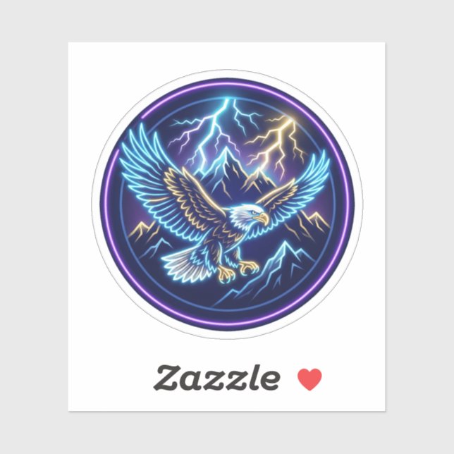 Neon Eagle Mountain Lightning Storm Glowing Sticke (Sheet)