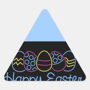 Neon Eggs - Triangle Sticker