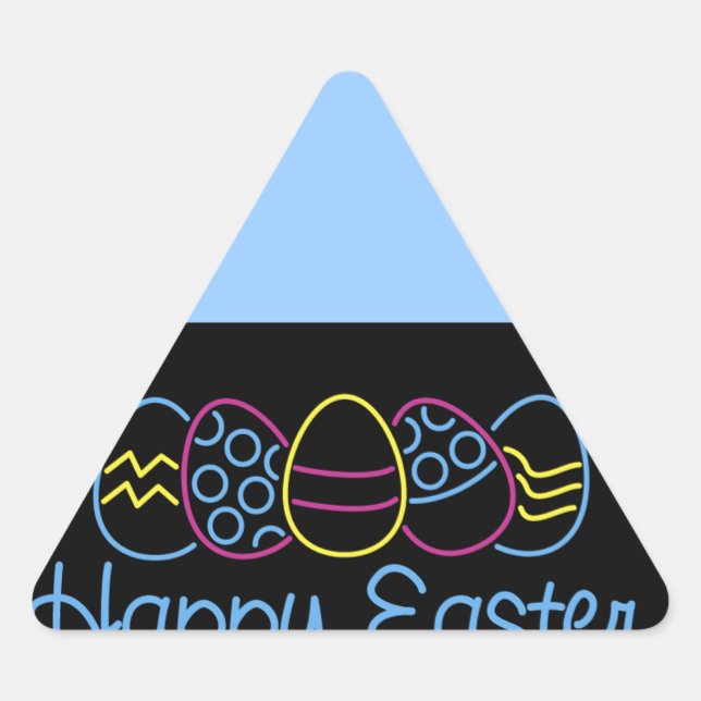 Neon Eggs - Triangle Sticker (Front)