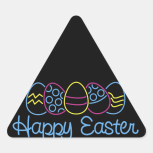 Neon Eggs - Triangle Sticker