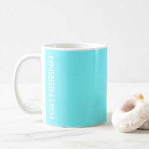 Neon Electric Blue Solid Colour Personalized Coffee Mug