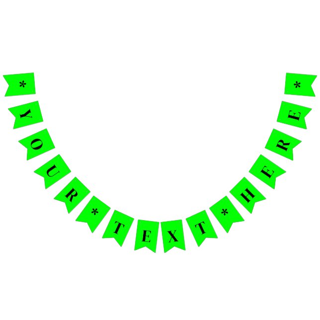 Neon Electric Green Colour | Custom Bunting Flags (All)