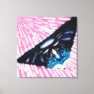 ' Neon Electro Tron Gaia Girl ' Canvas Print