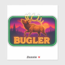 Neon Elk Sticker